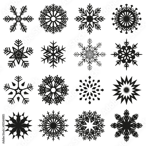 ice crystal vector set
