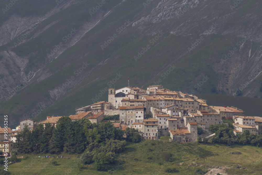 village of Castelluccio di Norcia in Italy