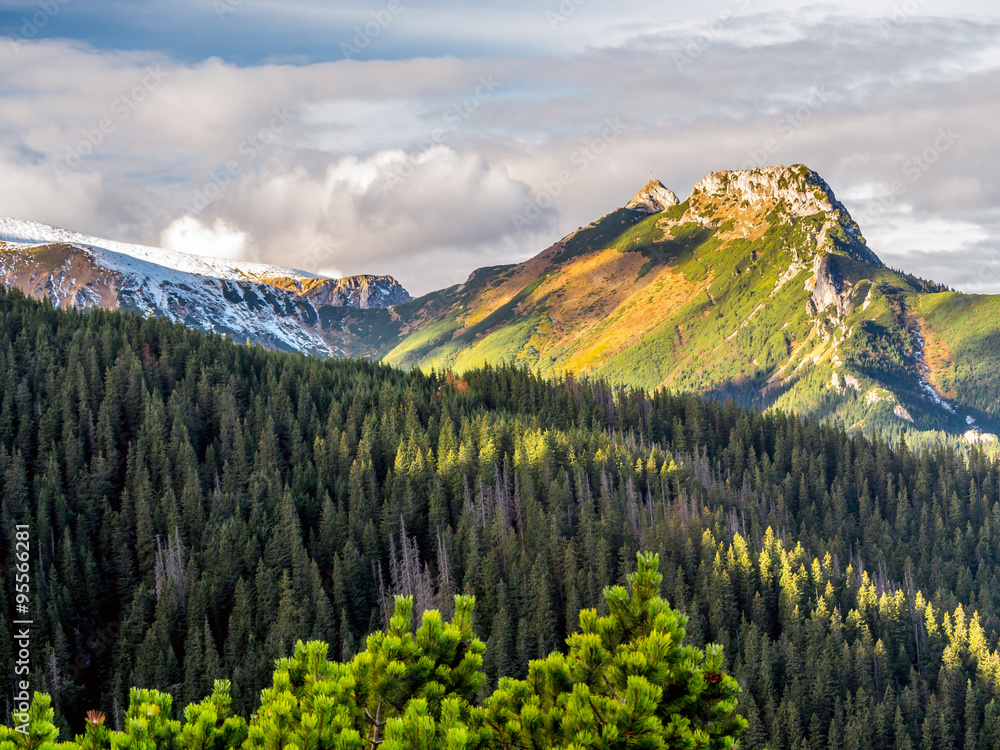 Obraz premium Mount Giewont in the Tatra mountains