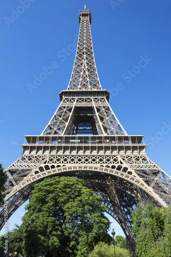 Eiffel Tower in blue sky