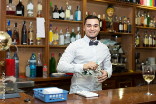 Portrait of young barman