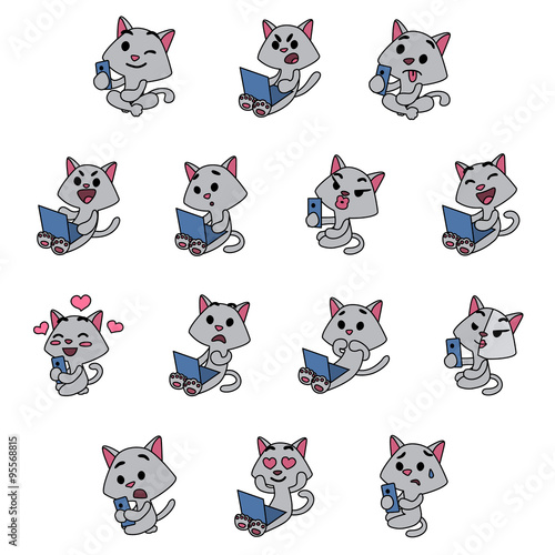 Grey cats using social networks