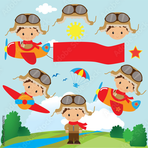 Aviator vector illustration