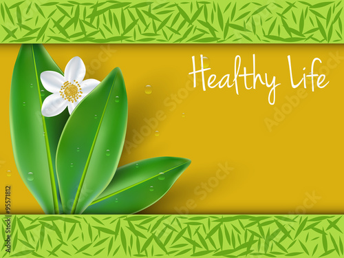 Healthy lifestyle with jasmine flowers