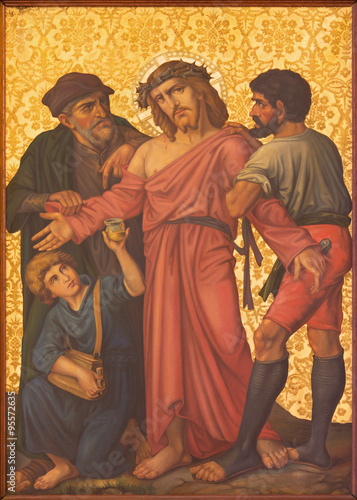 Jerusalem - Jesus Stripped of His Garments paint 