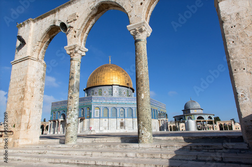 Jerusalem - The Dom of Rock on the Temple Mount in the Old City.
