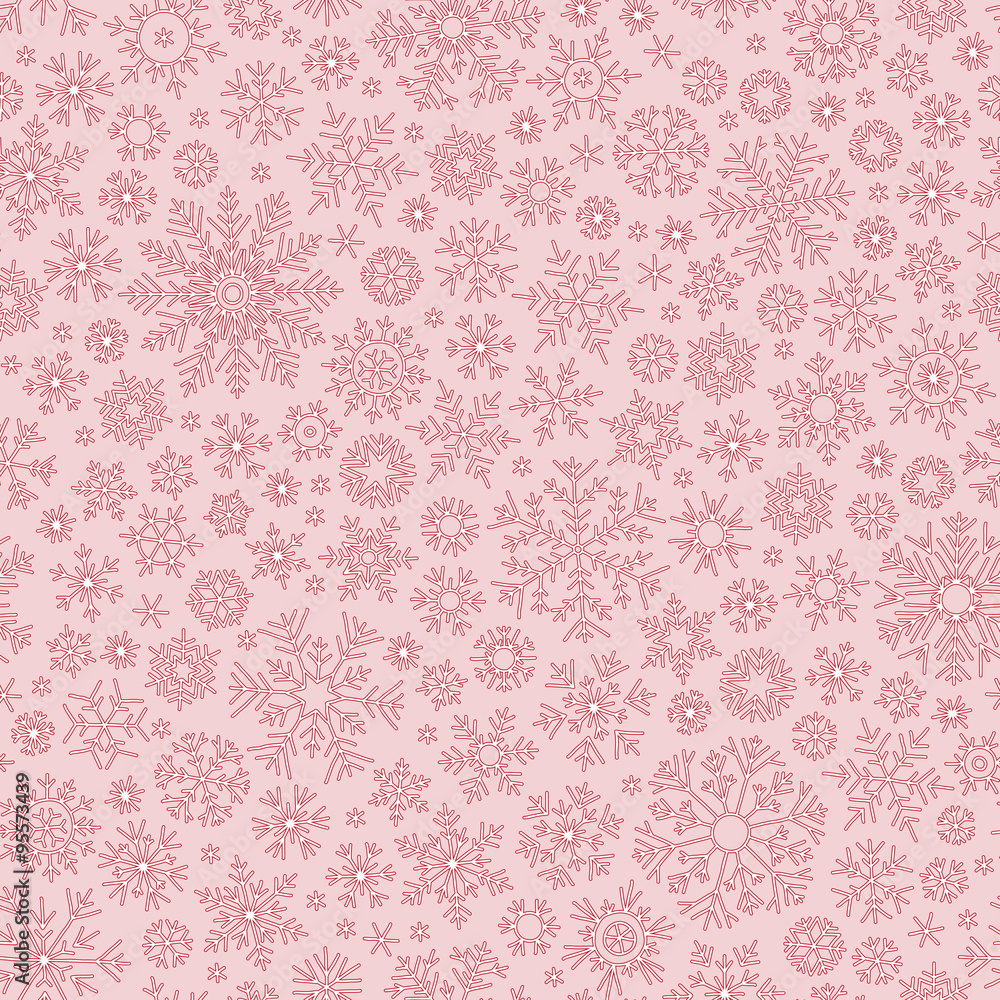 Christmas seamless doodle pattern with snowflakes Christmas seamless doodle pattern with snowflakes