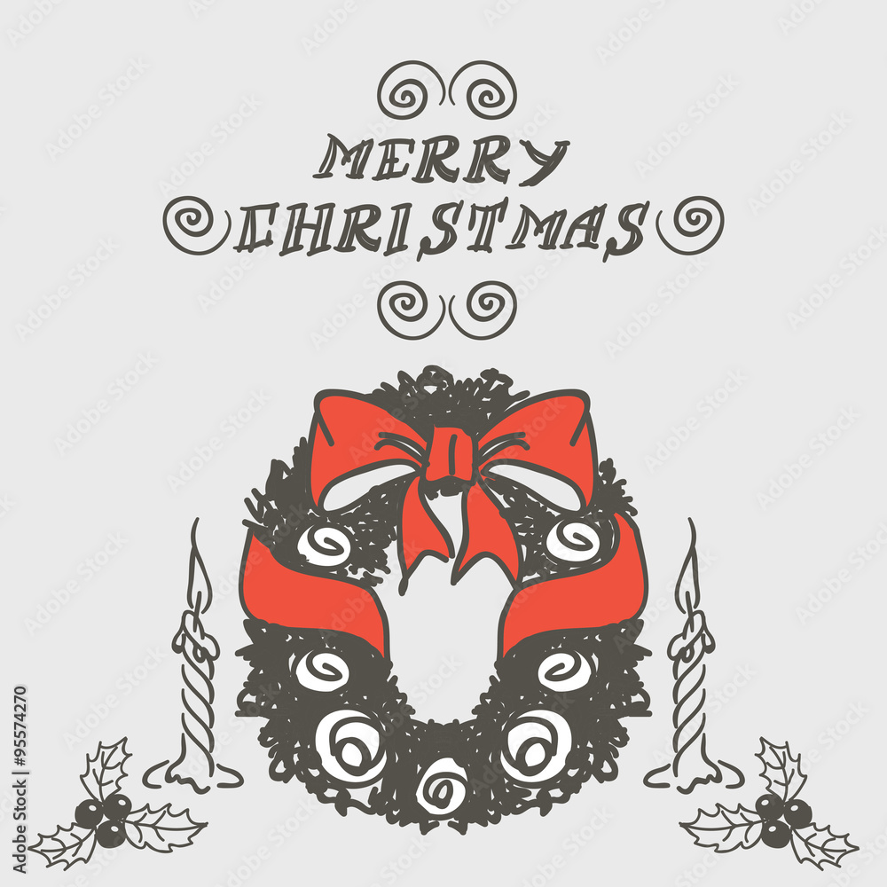 Christmas wreath doodles Christmas wreath doodles
