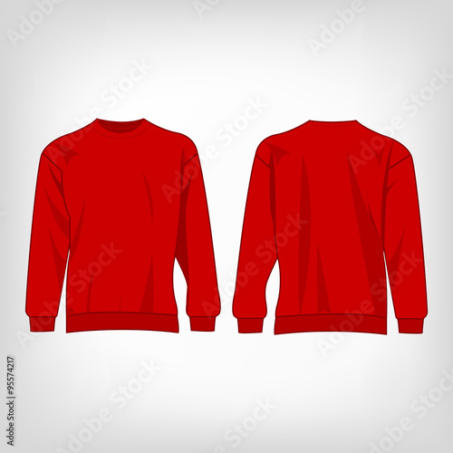Sport red sweater isolated vector