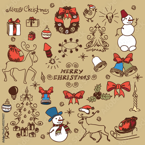 Christmas set doodles