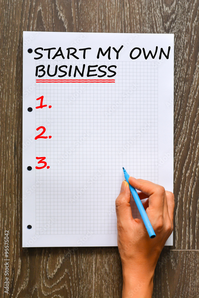 Start my own business concept on math book Start my own business concept on math book
