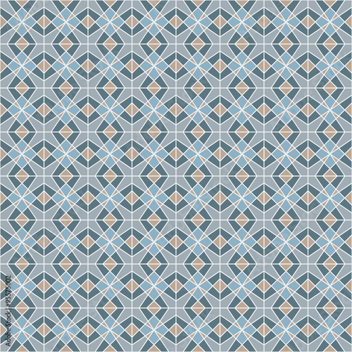  Seamless mosaic pattern in cool tones