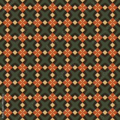  Seamless mosaic pattern in retro style