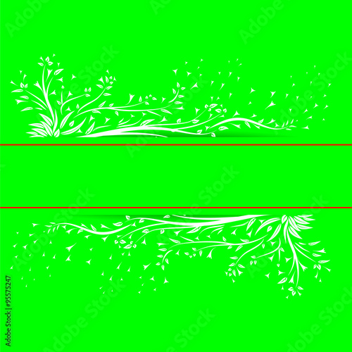 Ivy around card frame.Green generation background.