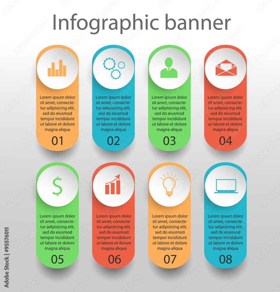 Moden infographics banner - obrazy, fototapety, plakaty 