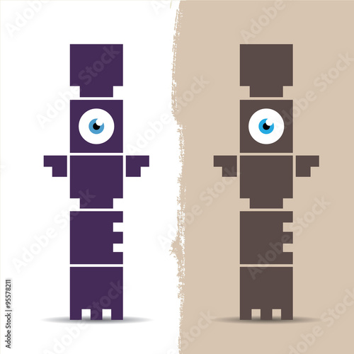 Vector Totem logo and character
