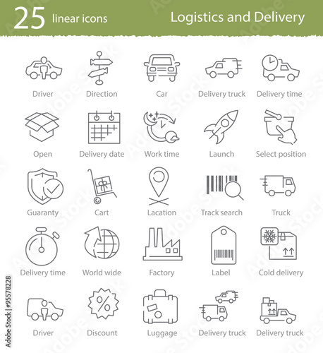 Icons set for shipping and delivery