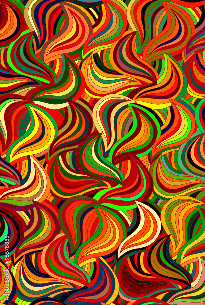 Vector floral seamless background of drawn lines Vector floral seamless background of drawn lines