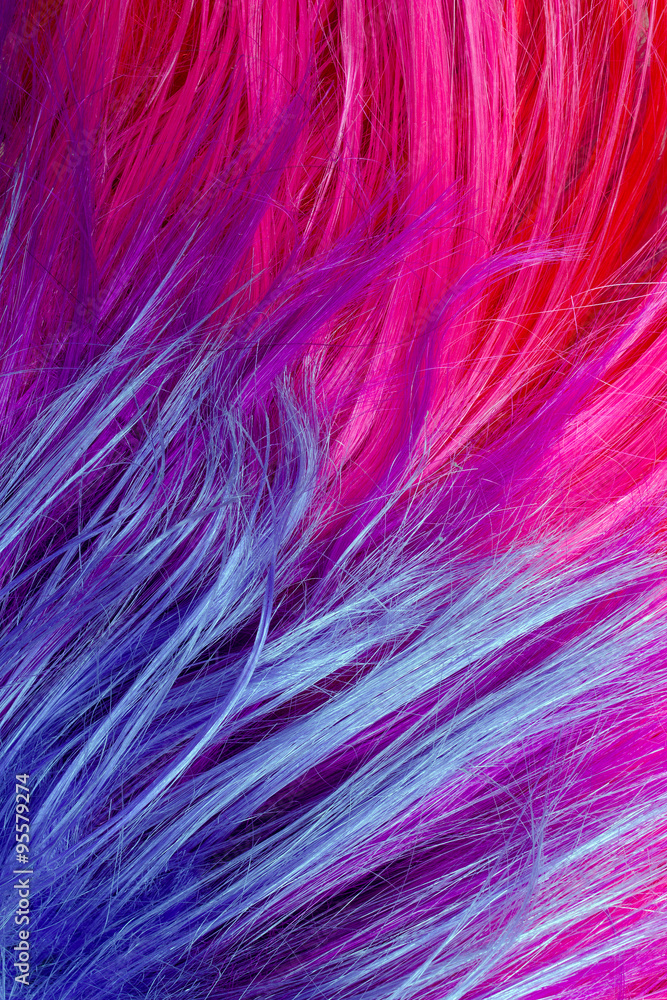 Obraz premium colorful artificial hair texture