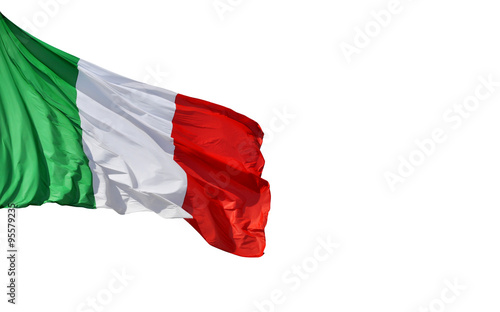 Fotografie A waving Italian flag - isolated