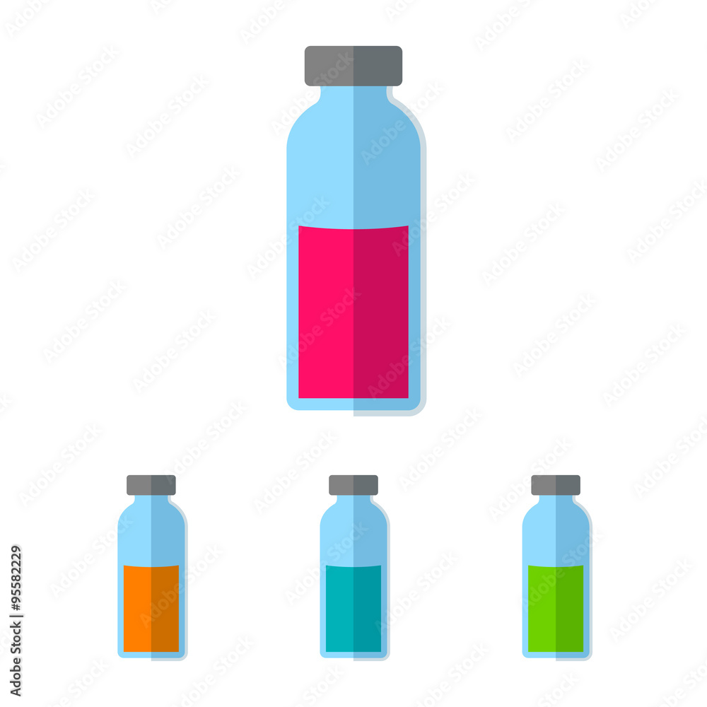 Bottle with colored liquid Bottle with colored liquid