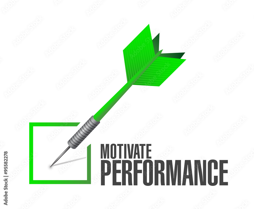 Motivate Performance check dart sign concept Motivate Performance check dart sign concept