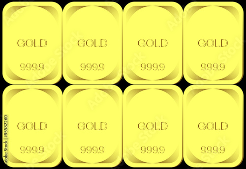 Gold background.