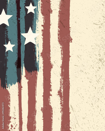 American flag styled abstract grunge background