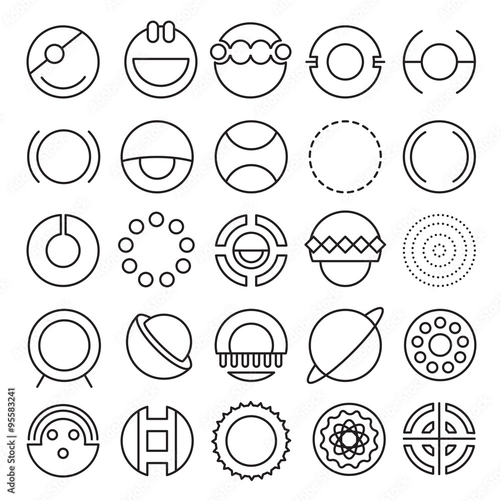 Round experimental icons Round experimental icons