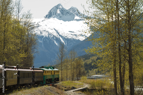Scenic Railroad on White Pass and Yukon Route in Skagway Alaska