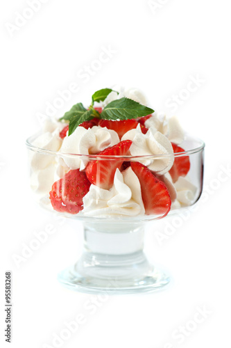 strawberry with cream