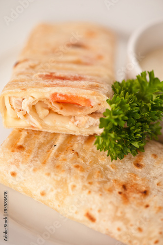 tortilla with chicken breast