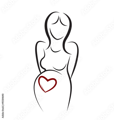 Pregnant woman logo vector