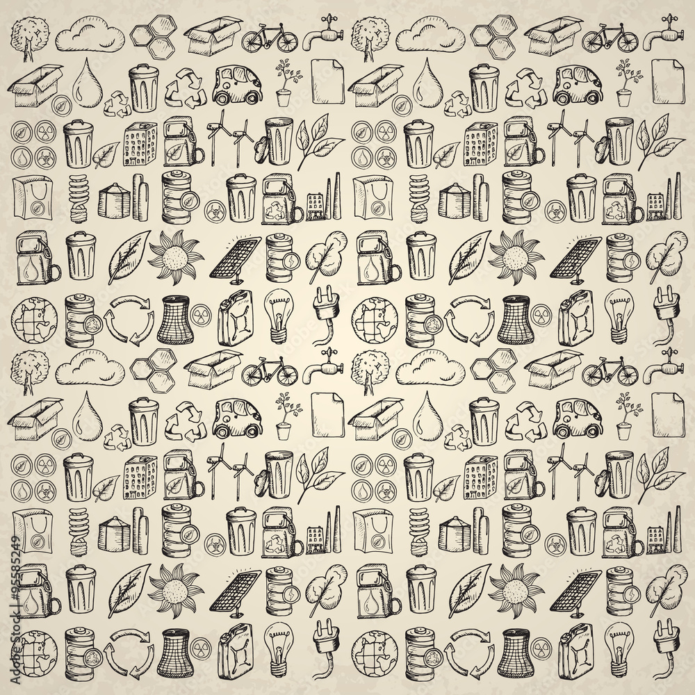 Obraz premium Ecology icons set. 