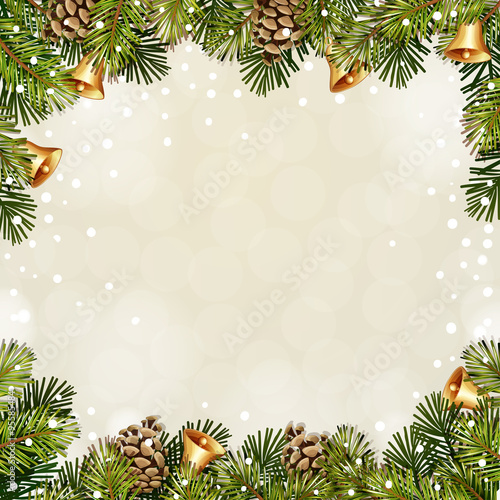 Christmas illustration with Christmas bells
