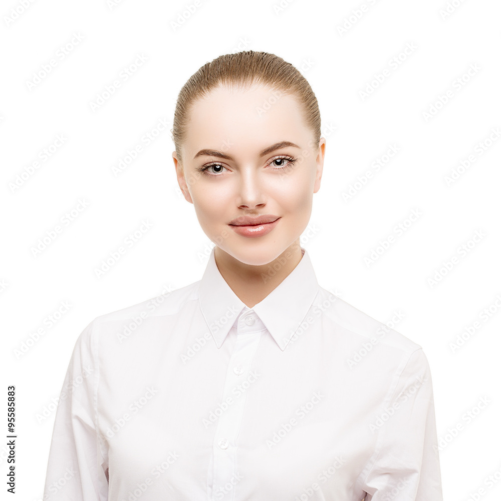 Businesswoman. Beautiful successful young woman isolated on whit Businesswoman. Beautiful successful young woman isolated on whit