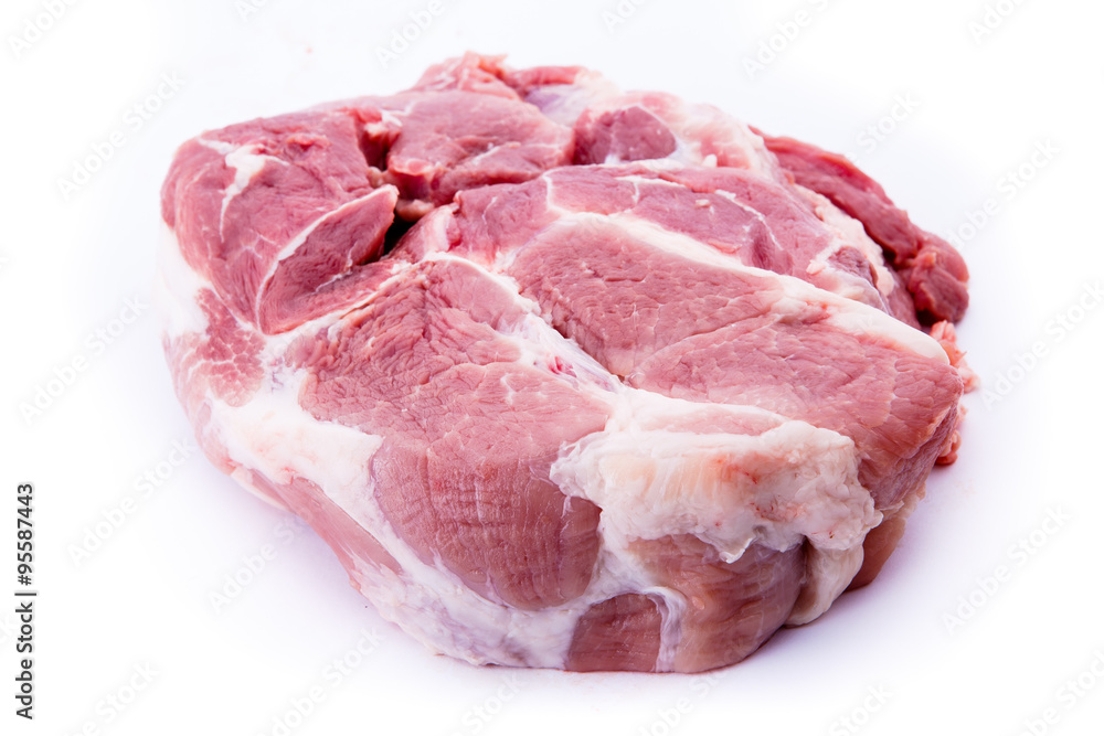 Fresh raw meat isolated on white background Fresh raw meat isolated on white background