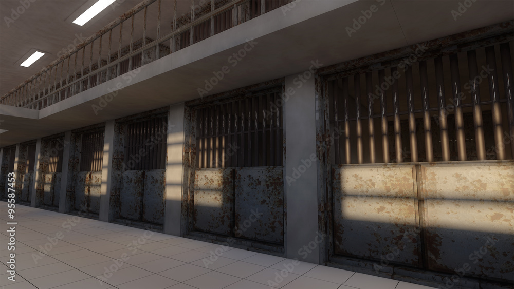 Obraz premium 3d interior jail