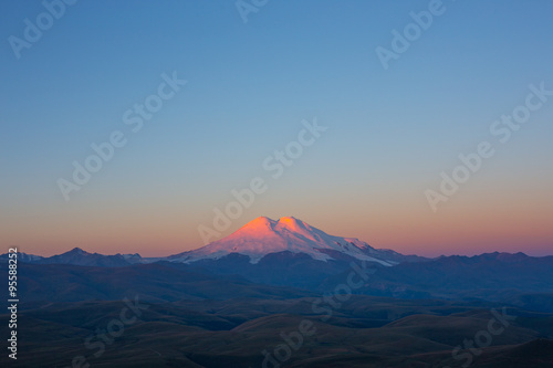 Mount Elbrus in the morning © Viktar Malyshchyts