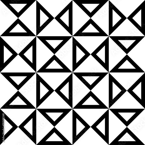 Vector modern seamless geometry pattern hourglass, black and white abstract geometric background, trendy print, monochrome retro texture, hipster fashion design