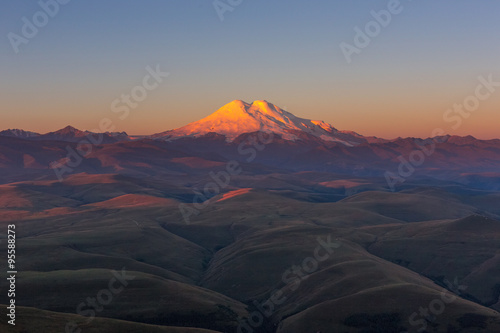 Mount Elbrus in the morning