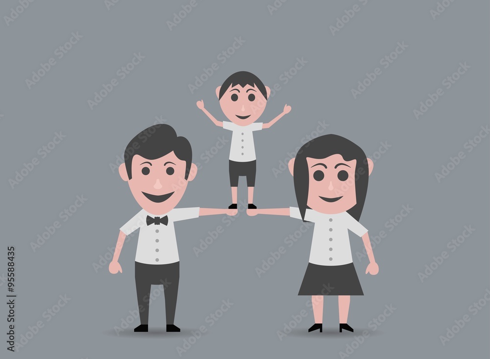 mother and father carrying boy mother and father carrying boy