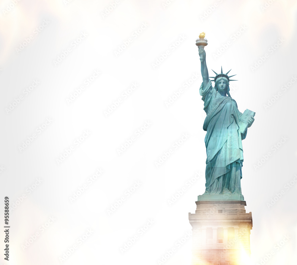 Obraz premium statue of liberty flames