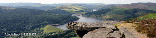 Derbyshire Peak District, peaceful countryside landscape photo