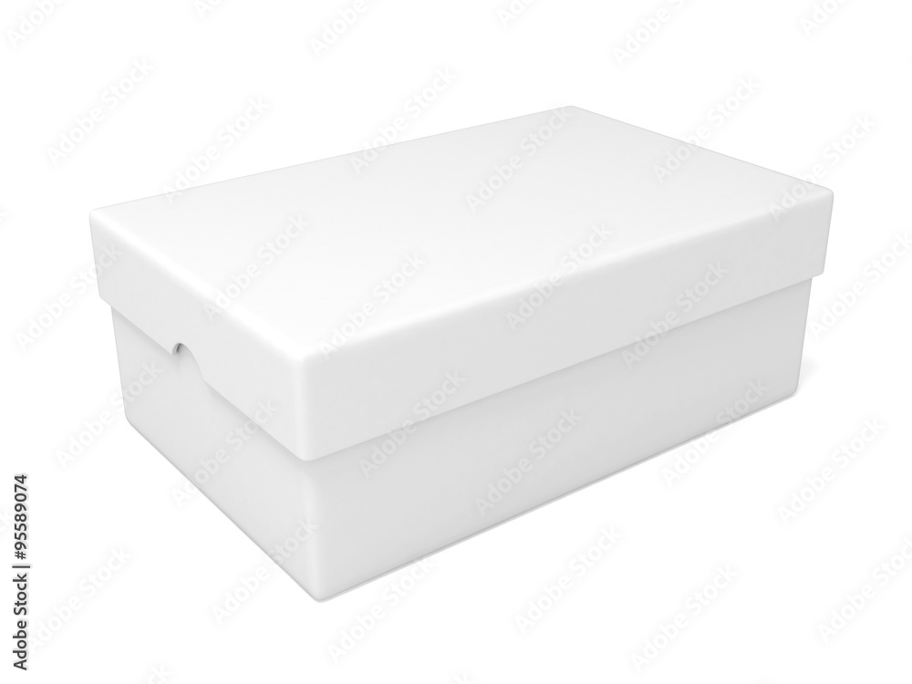 Closed white box, 3D render illustration isolated on white background Closed white box, 3D render illustration isolated on white background