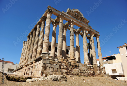 Roman Temple of Merida, Extremadura, Spain photo