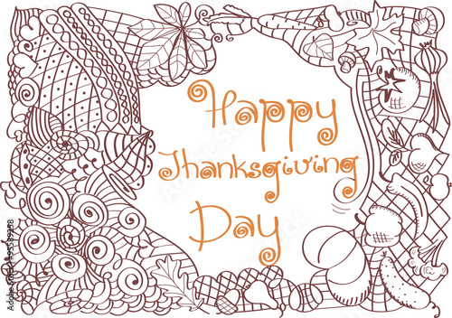 Happy Thanksgiving day. Illustration. Abstract