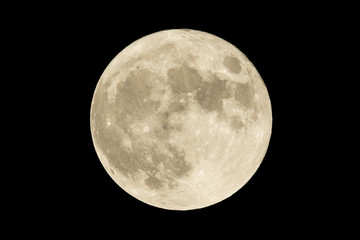 Fototapete Vollmond Heller Vollmond am Nachthimmel  © Belish