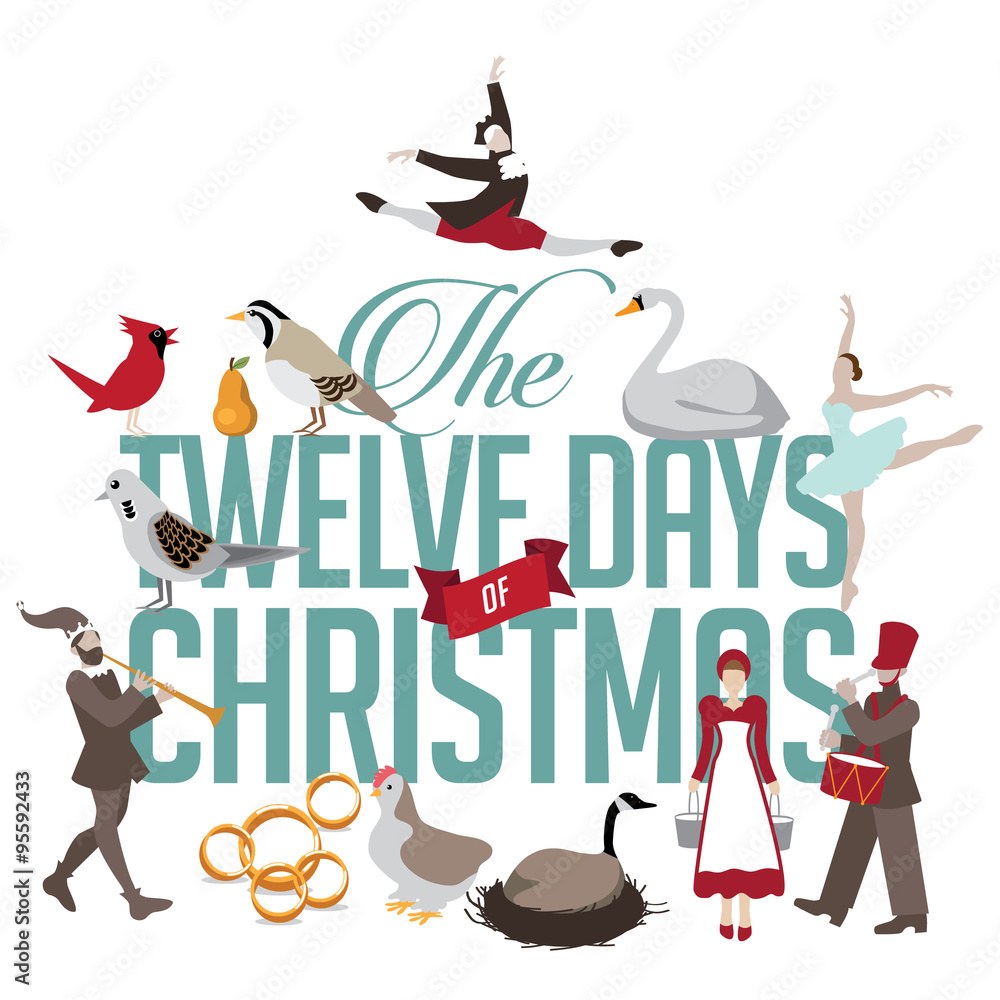 All Twelve days of Christmas EPS 10 vector illustration All Twelve days of Christmas EPS 10 vector illustration