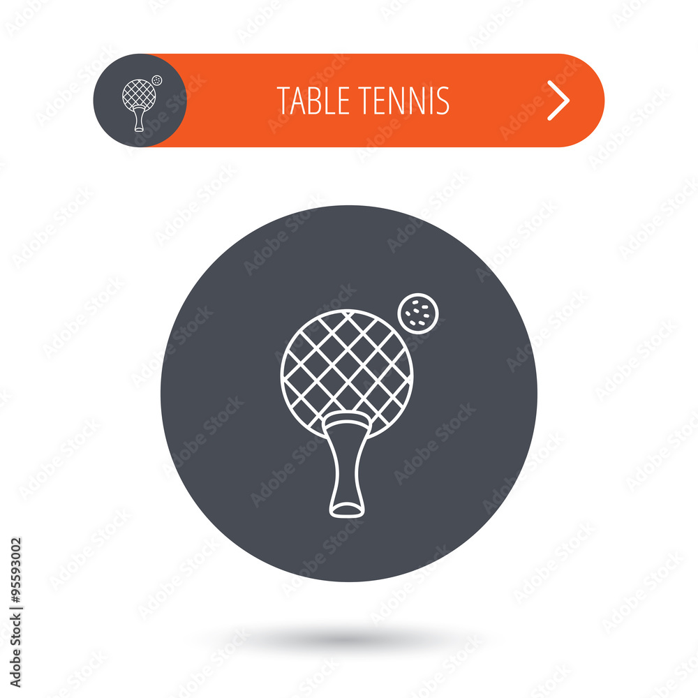 Table tennis icon. Ping pong sign. Table tennis icon. Ping pong sign.